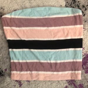 Colorful striped tube top - worn once